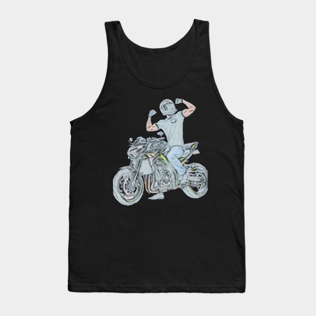 Gym rat & Biker tee Tank Top by Wierd designers